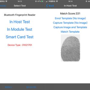 iOS 上蓝牙指纹读头Demo